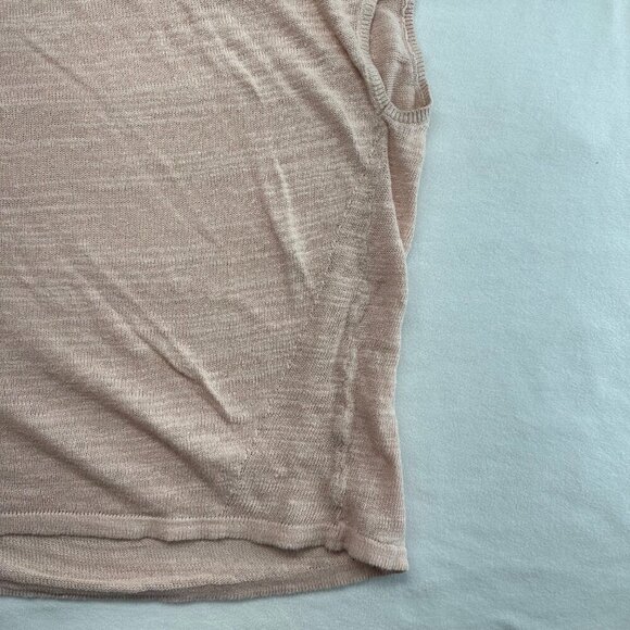J Jill Linen Cotton Lightweight Boxy Sleeveless Sweater Size XL Light Pink Beach - Picture 6 of 12